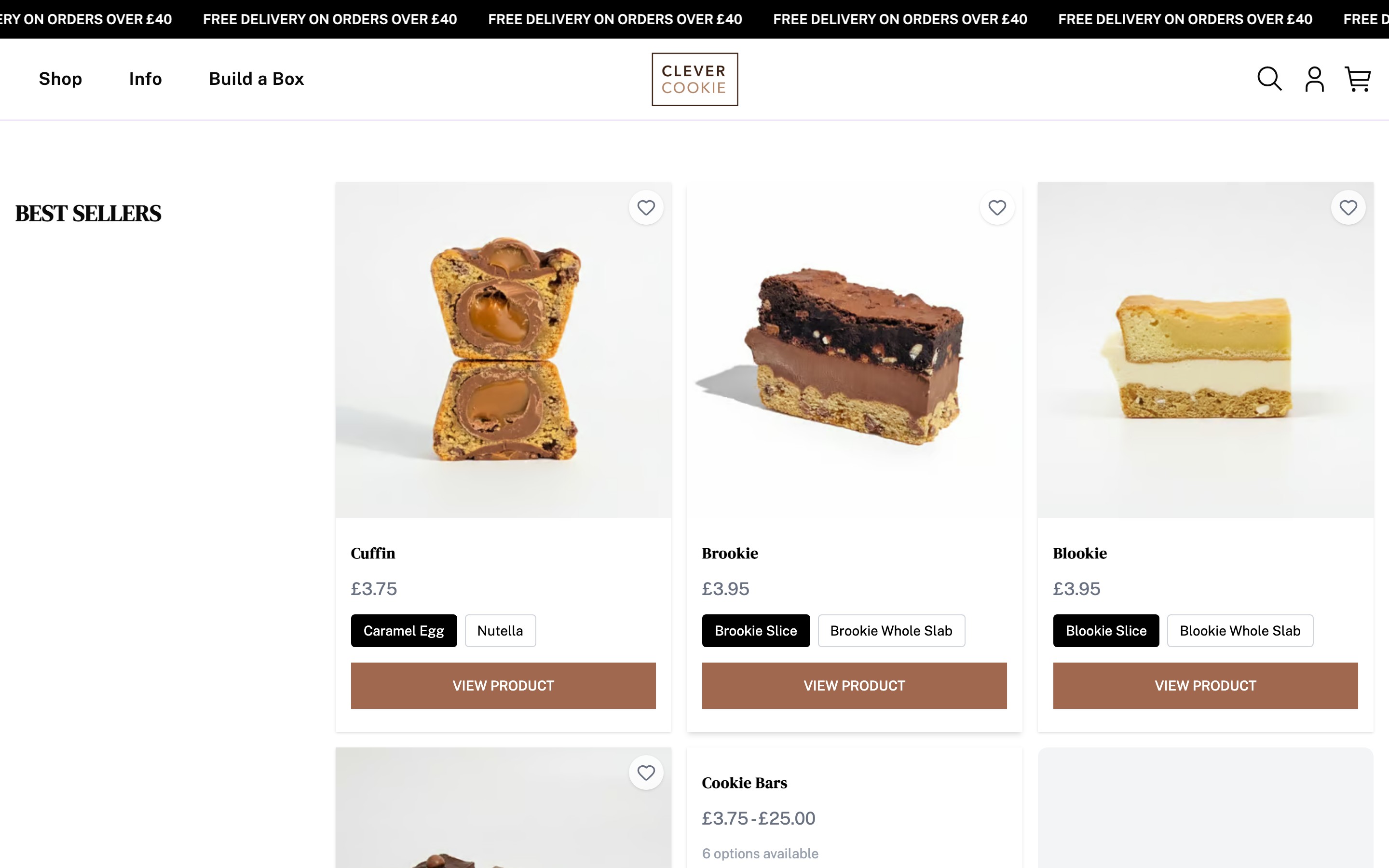 Clever Cookie collection page