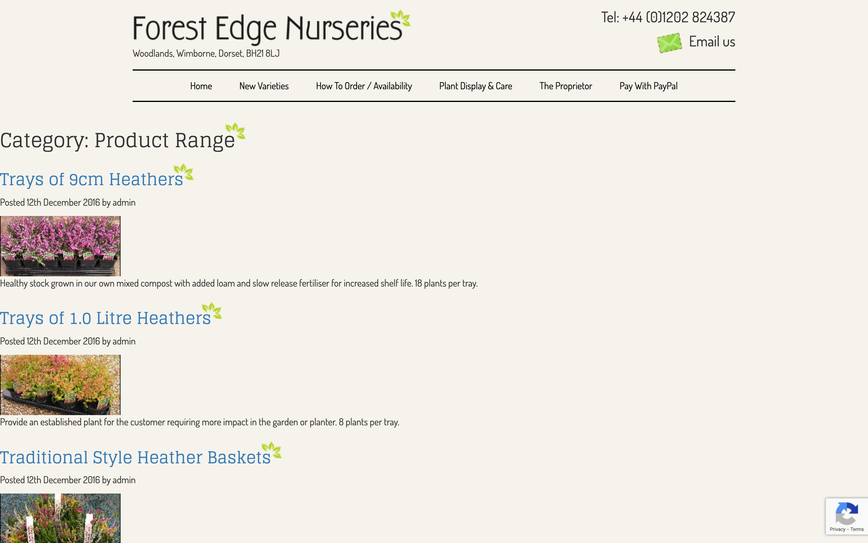 Heather variety catalogue