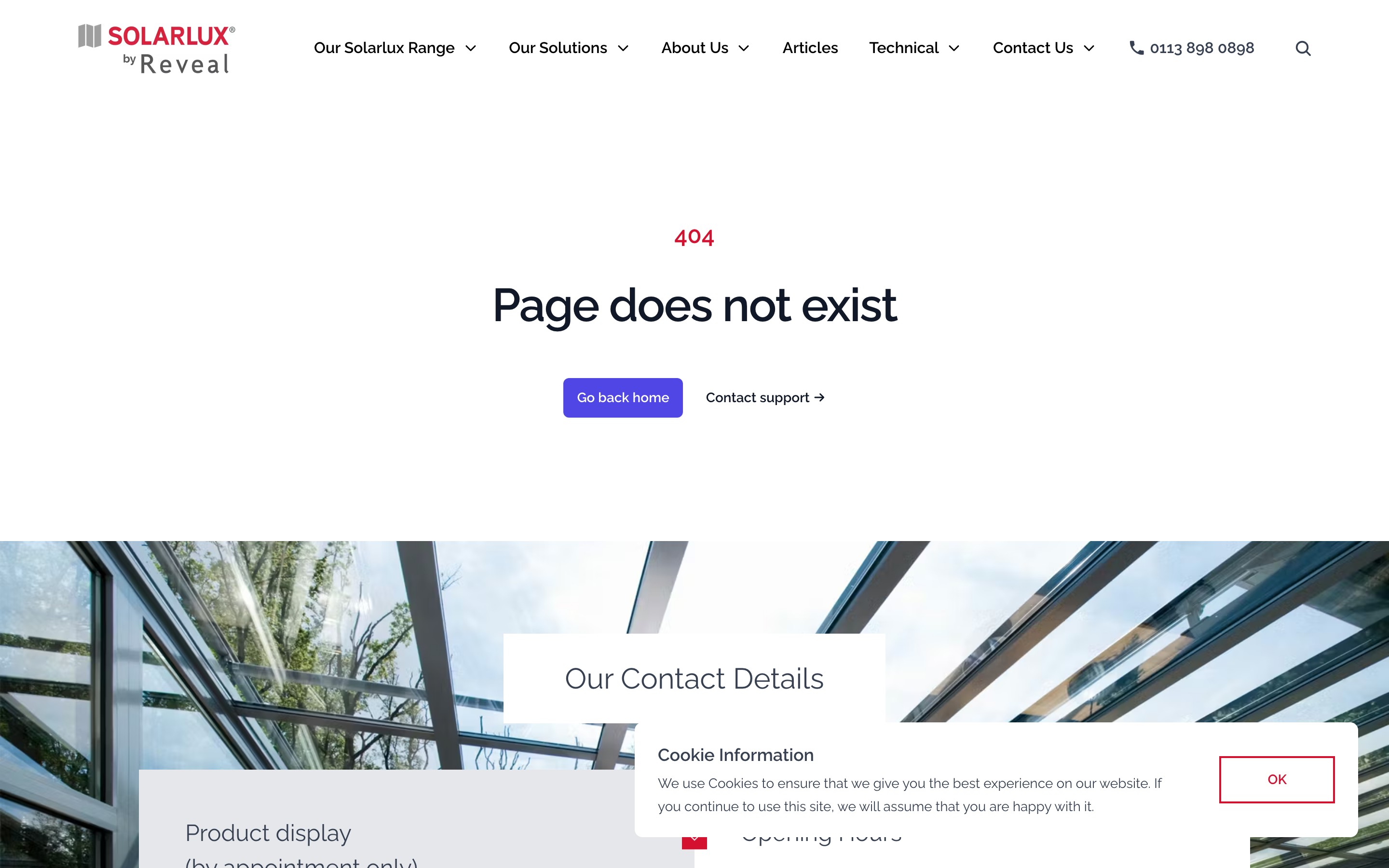 Glass extensions product page